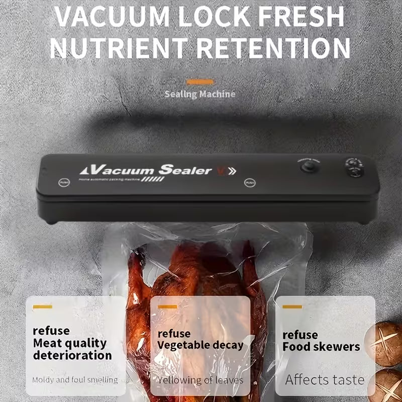 2026 Upgraded Automatic Vacuum Sealer Machine, Food Sealing Kit with 55 Vacuum Bags for Fresh Food Storage, Preservation & Sous Vide Cooking