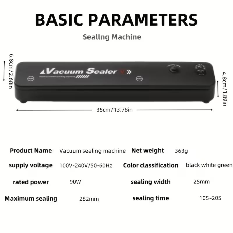 2026 Upgraded Automatic Vacuum Sealer Machine, Food Sealing Kit with 55 Vacuum Bags for Fresh Food Storage, Preservation & Sous Vide Cooking