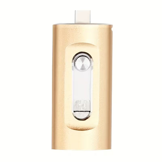 2026 Upgraded 4-in-1 USB 3.0 Flash Drive, 128GB/256GB Memory Stick for iPhone, USB-C, PC & Android, Photo and Video Storage with Type-C Port
