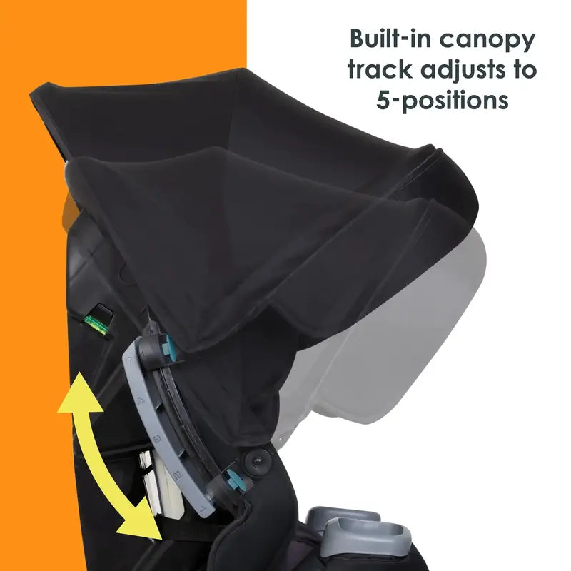 Baby Trend Cover Me 4-in-1 Premium Adjustable Convertible Infant Car Seat w/ Integrated Canopy & Side Impact Protection