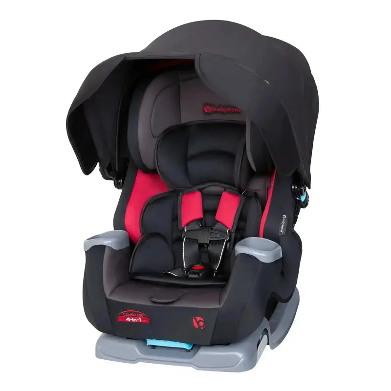 Baby Trend Cover Me 4-in-1 Premium Adjustable Convertible Infant Car Seat w/ Integrated Canopy & Side Impact Protection